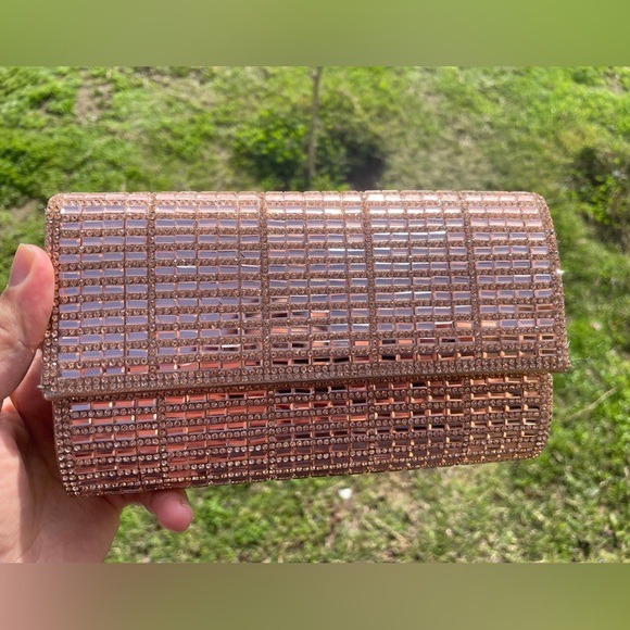 Handbags - Elegant Gold Clutch Bag